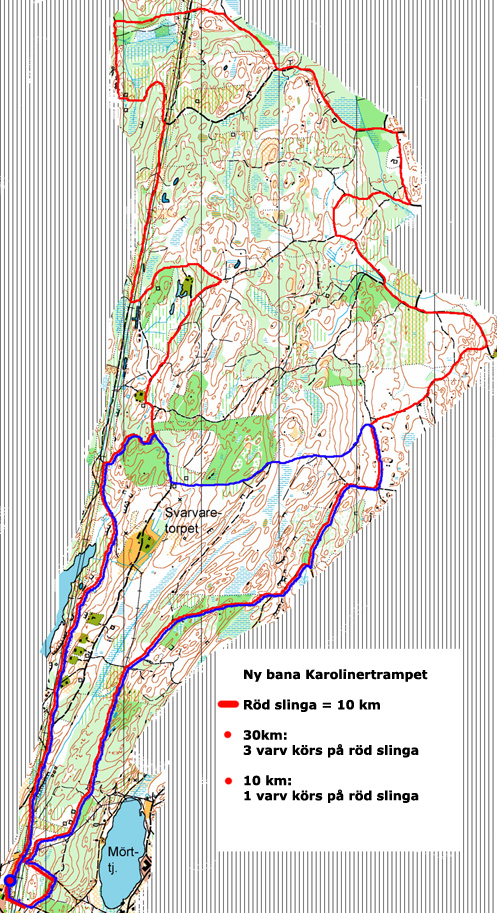 Ny bansträckning 5km och 15km